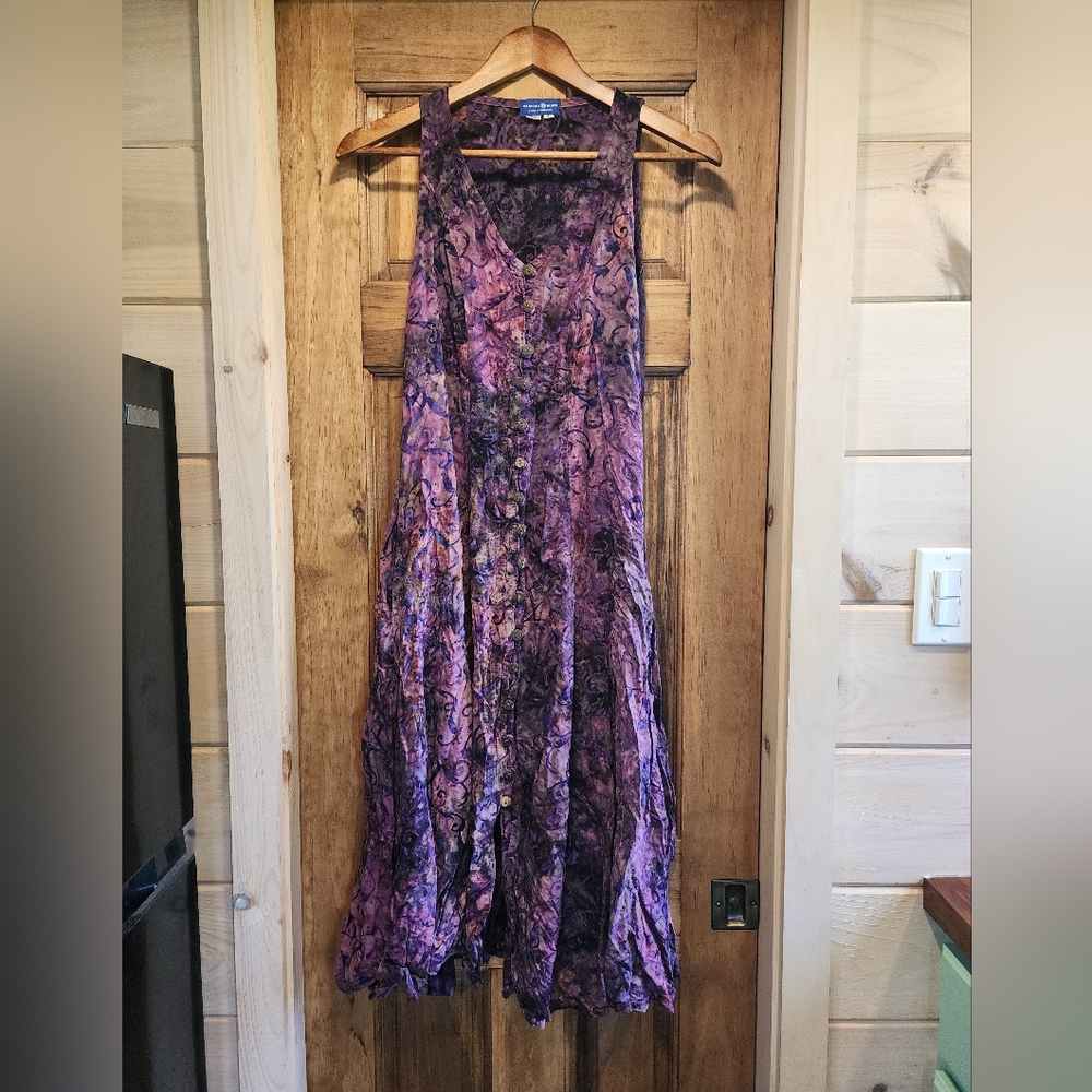 Mexicali Blues Button Front Whimsigoth Midi Dress
